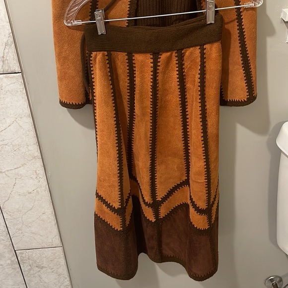 Vintage Suede Skirt and Vest Set - Picture 2 of 5